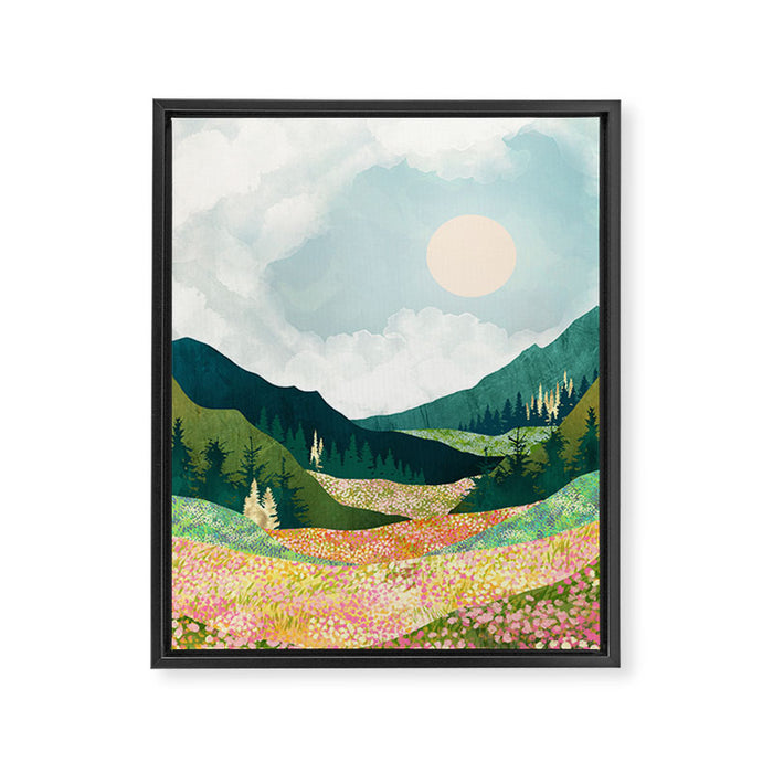 Spring Flower Vista Framed Canvas Print Gallery Image 1