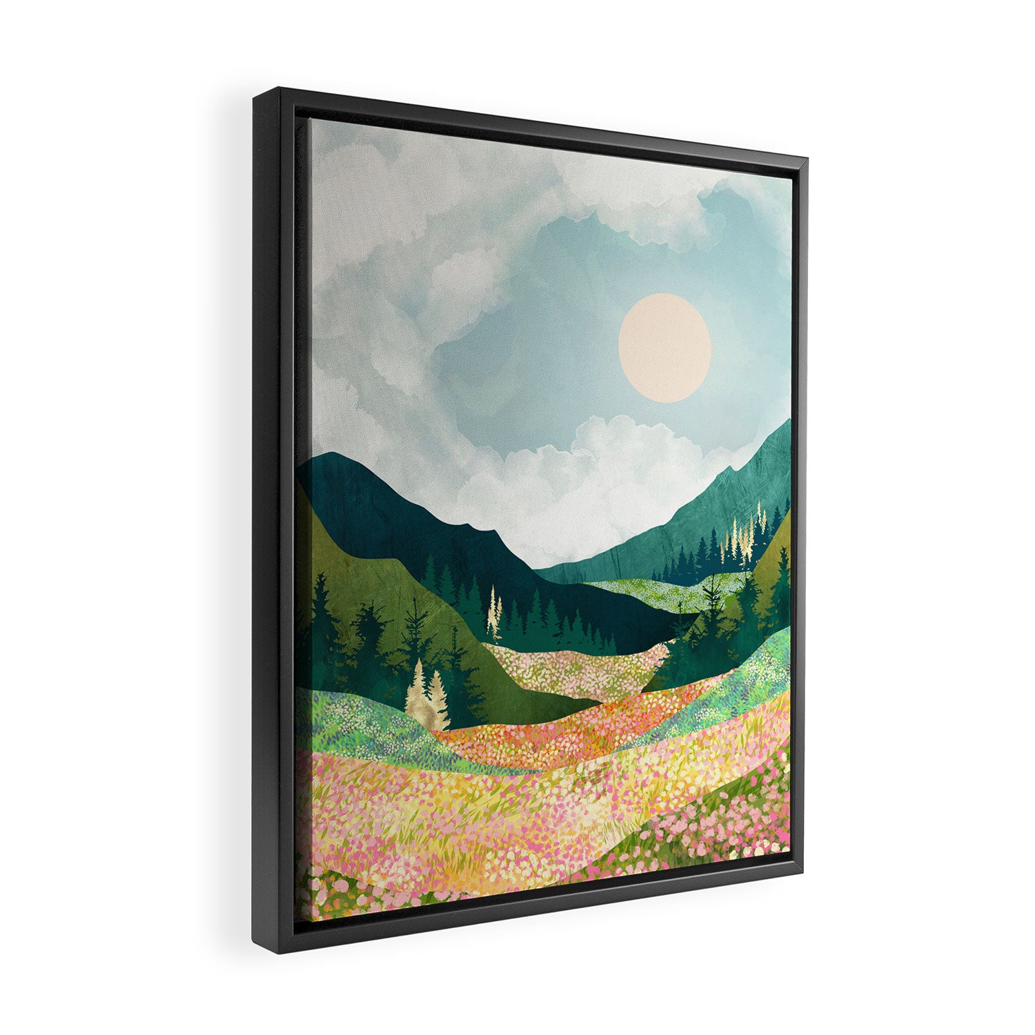 Spring Flower Vista Framed Canvas Print Gallery Image 2