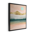 Spring Forest Lake Framed Canvas Print Gallery Image 2