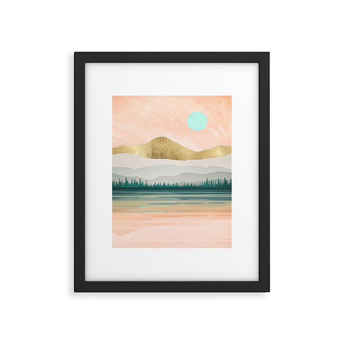 Spring Forest Lake Framed Art Print Gallery Image 1