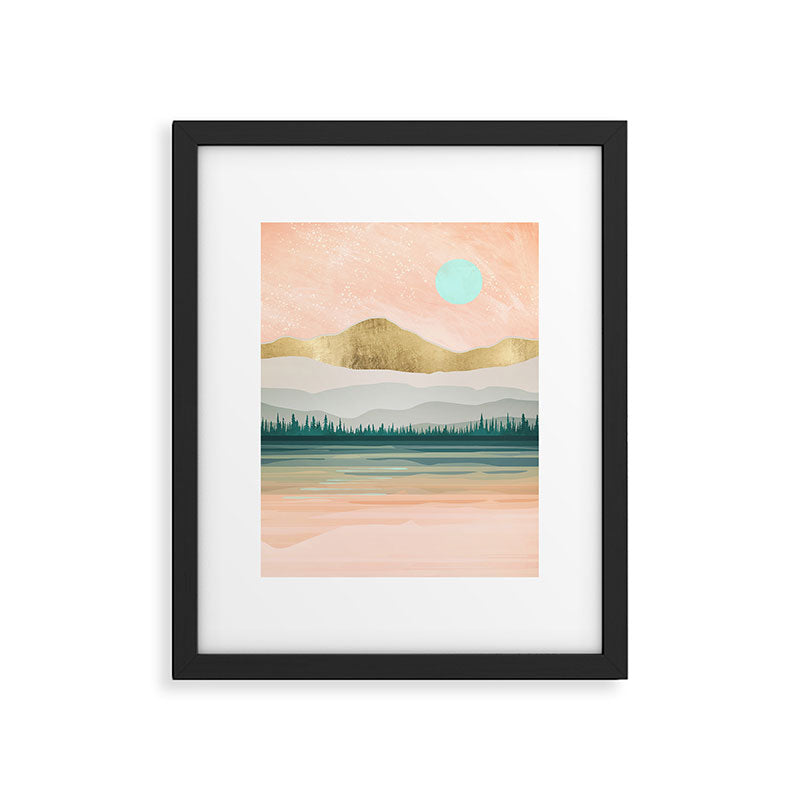 Spring Forest Lake Framed Art Print Gallery Image 6