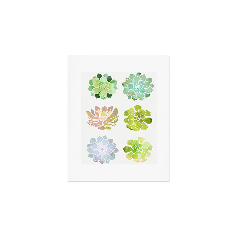 Spring Succulents Art Print Gallery Image 1