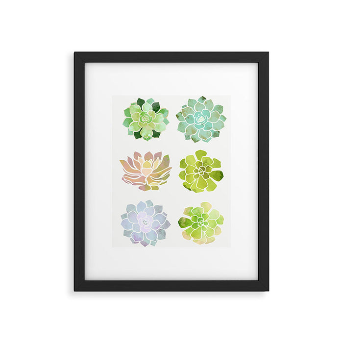 Spring Succulents Framed Art Print Gallery Image 1