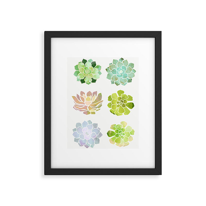 Spring Succulents Framed Art Print Gallery Image 6