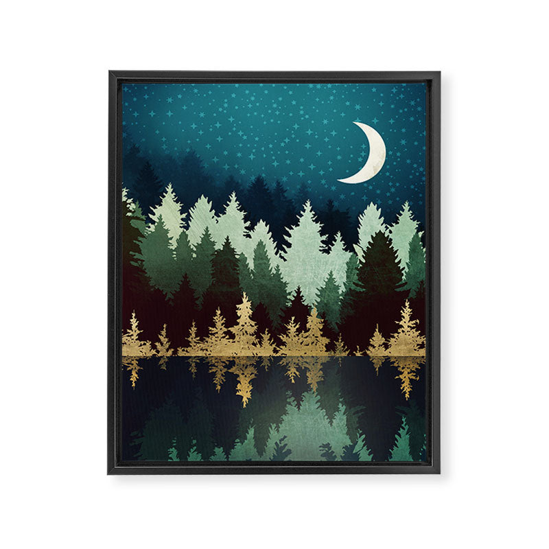 Star Forest Reflection Framed Canvas Print Gallery Image 8