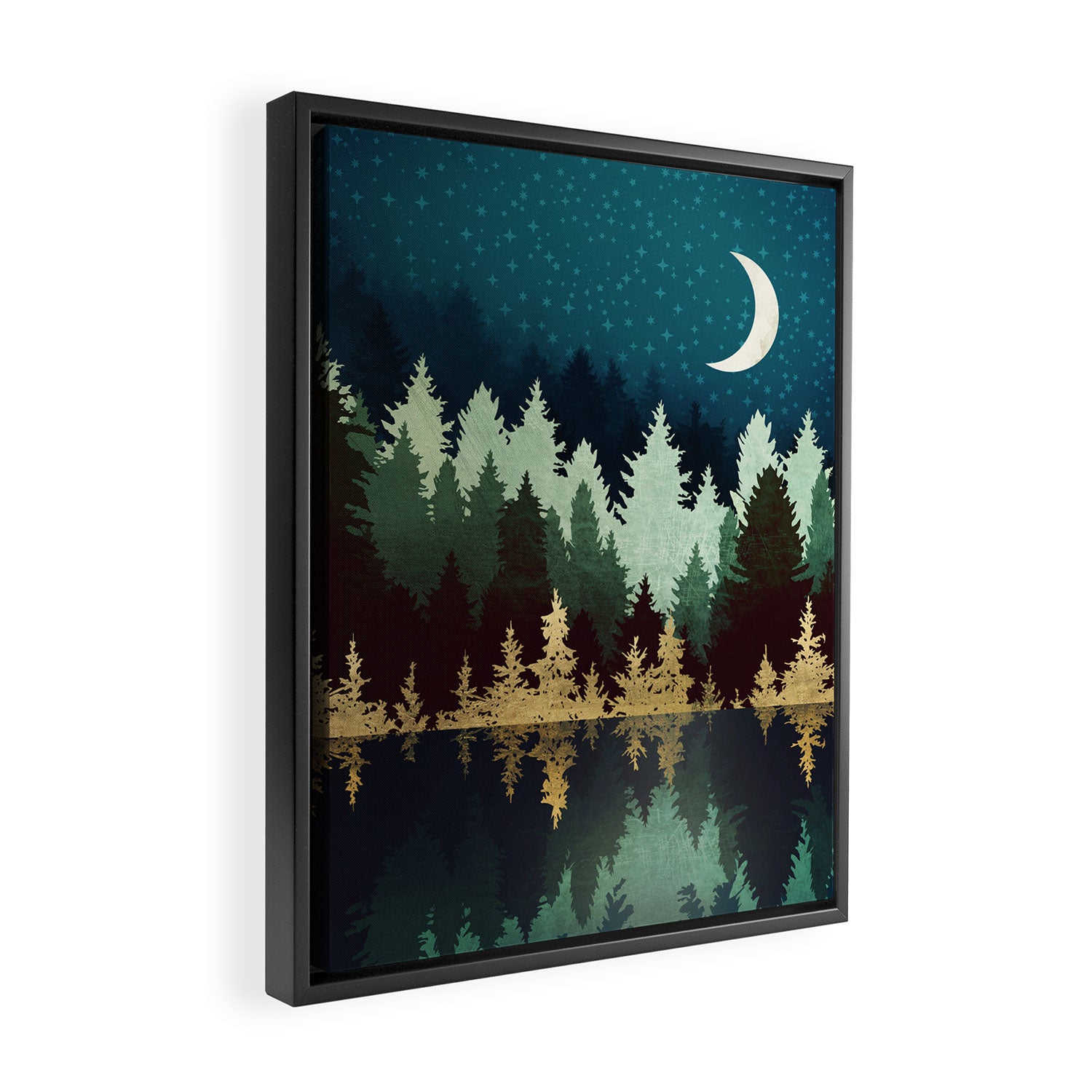 Star Forest Reflection Framed Canvas Print Gallery Image 2