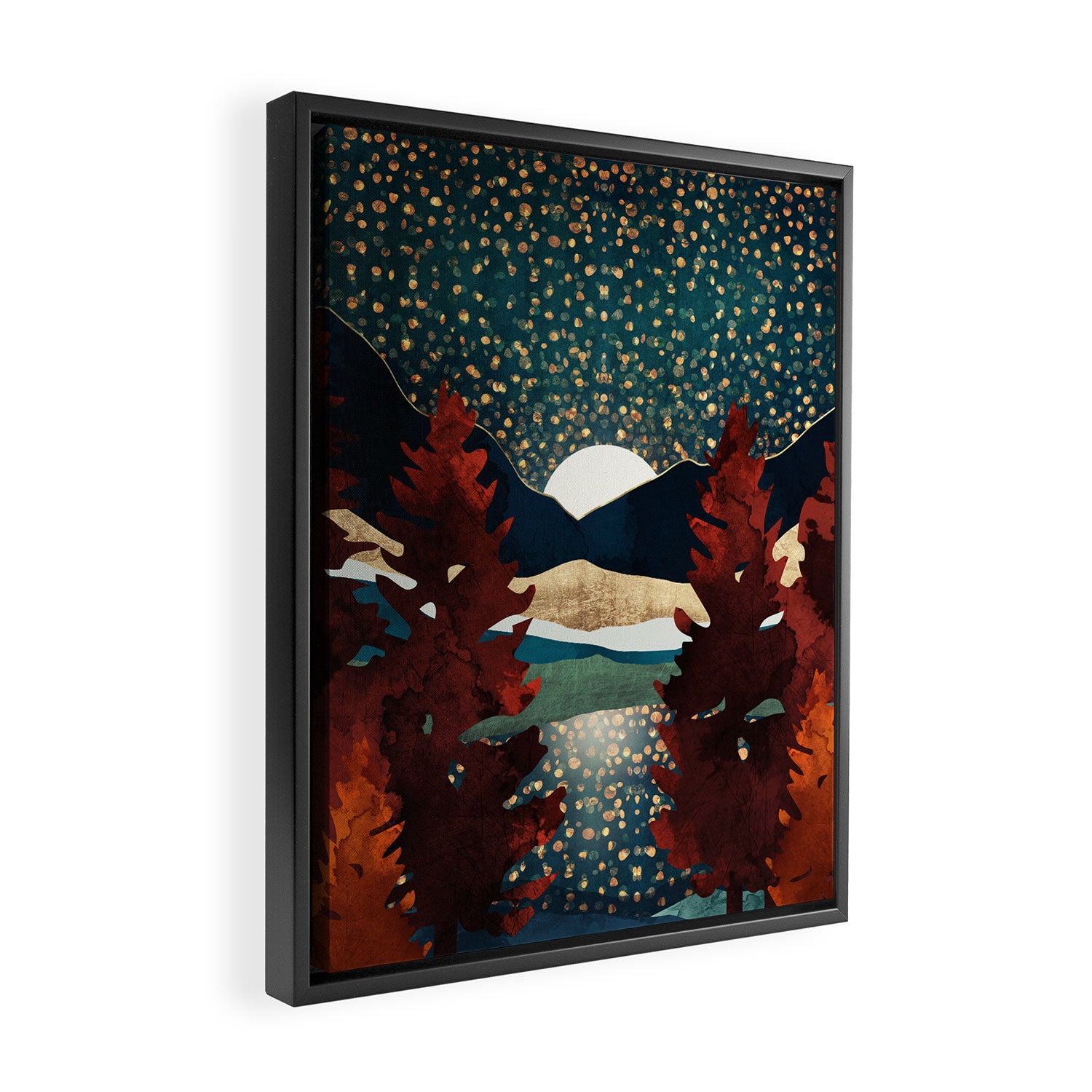 Star Sky Reflection Framed Canvas Print Gallery Image 2