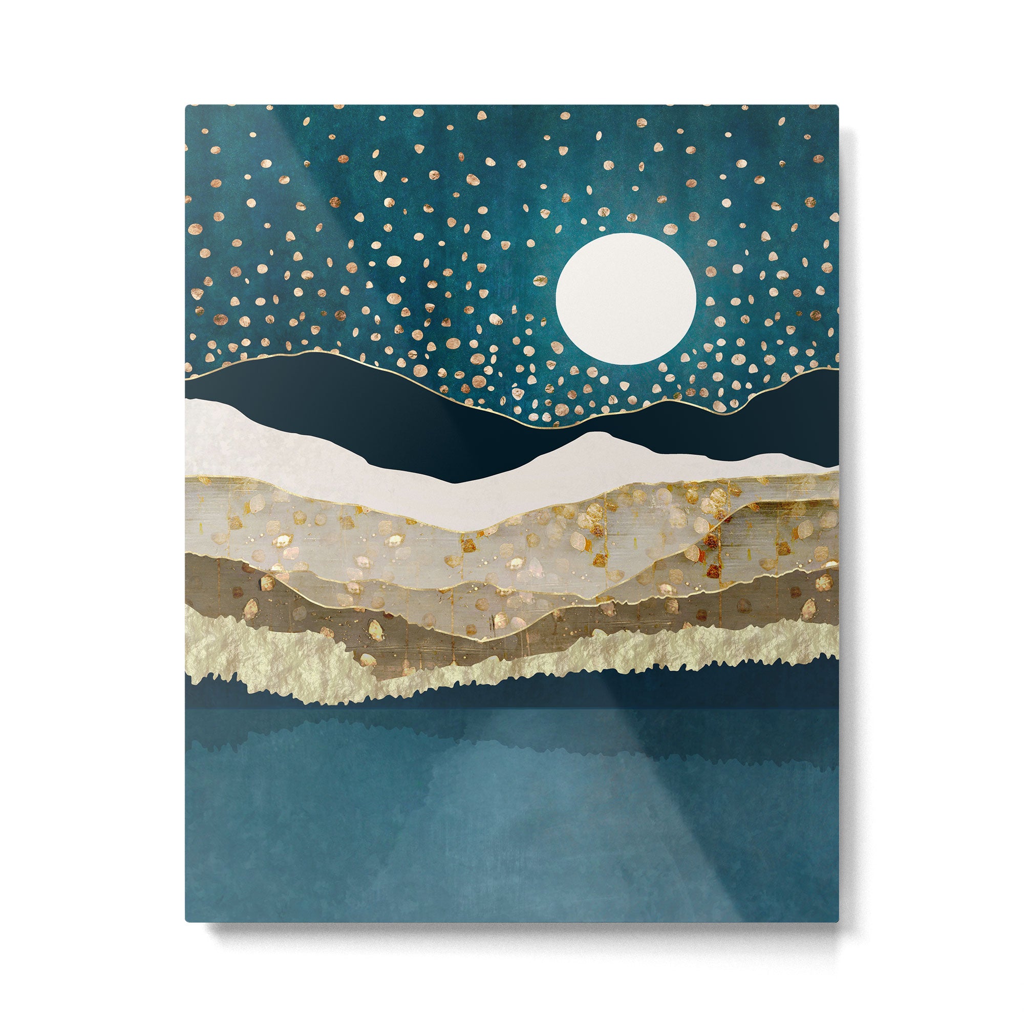 Starlit Mountain Lake Metal Print Gallery Image 6