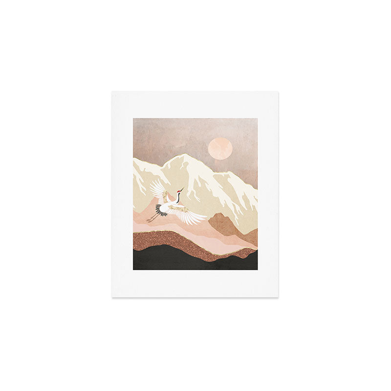 Sugar Mountain Crane Art Print Gallery Image 1