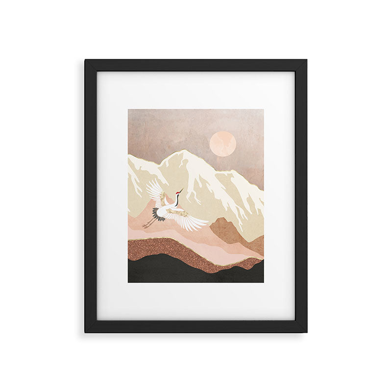 Sugar Mountain Crane Framed Art Print Gallery Image 6
