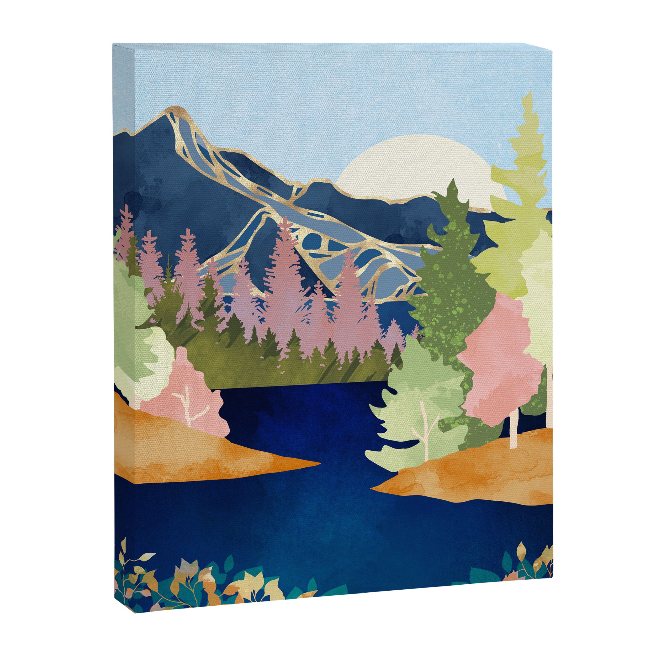 Summer Forest Lake Canvas Print Gallery Image 8