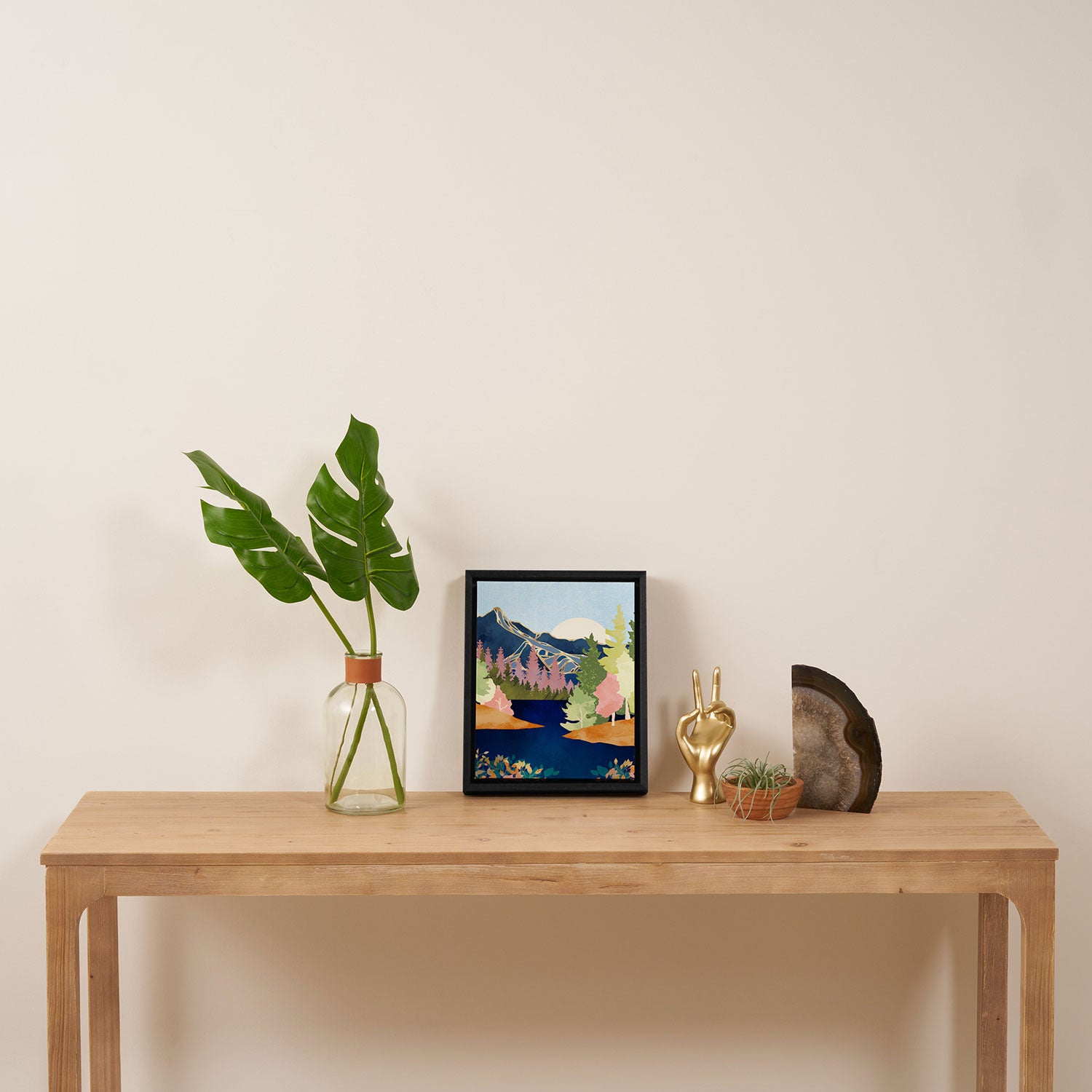 Summer Forest Lake Framed Canvas Print Gallery Image 4