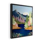 Summer Forest Lake Framed Canvas Print Gallery Image 2