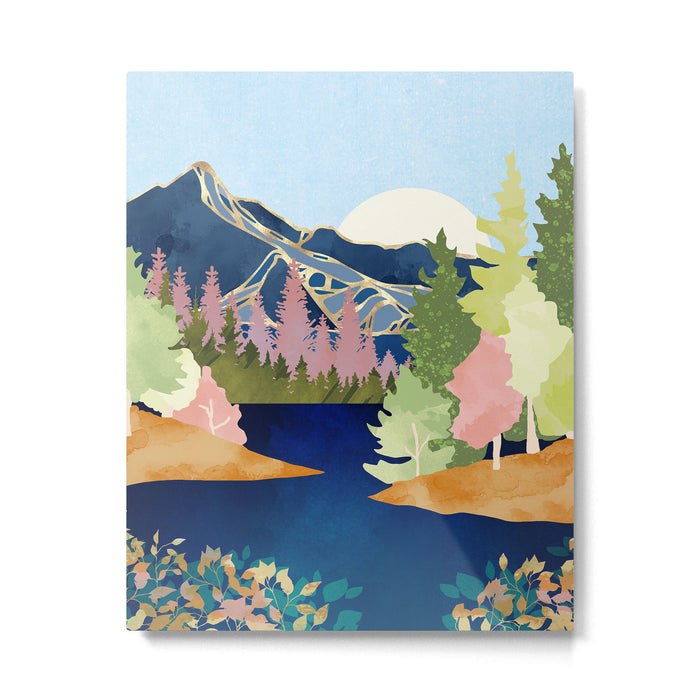 Summer Forest Lake Metal Print Gallery Image 1