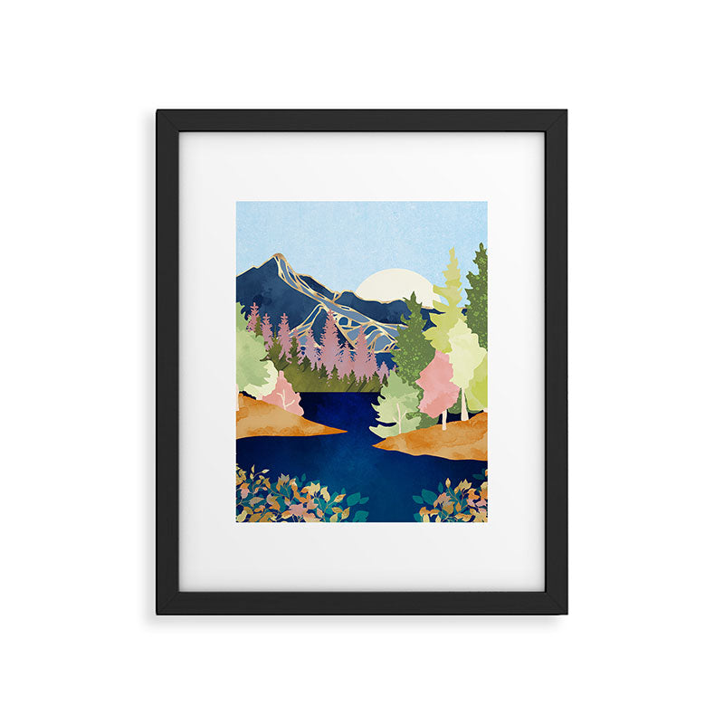 Summer Forest Lake Framed Art Print Gallery Image 6