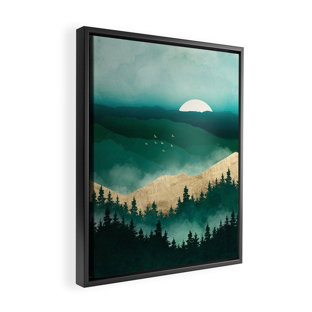Summer Forest Mist Framed Canvas Print Gallery Image 2