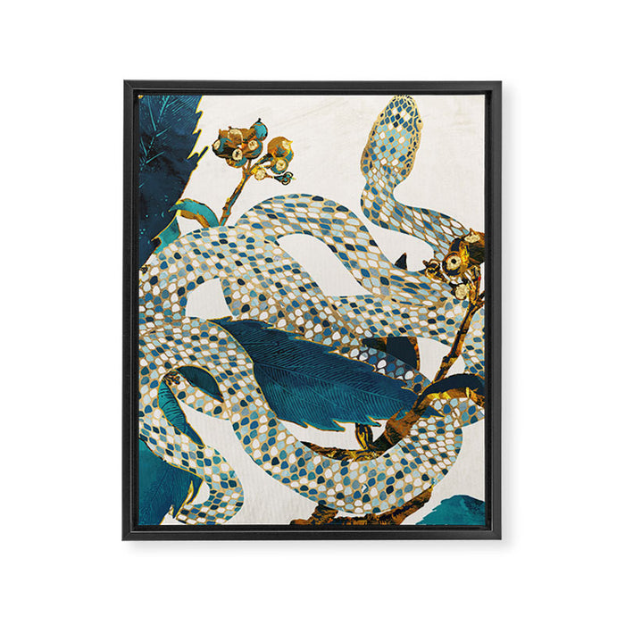 Summer Indigo Garden Framed Canvas Print Gallery Image 1