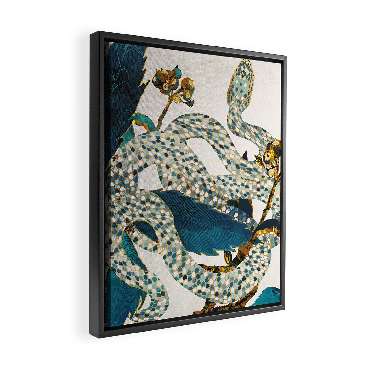 Summer Indigo Garden Framed Canvas Print Gallery Image 2