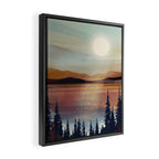 Summer Lake Sunset Framed Canvas Print Gallery Image 2