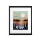 Summer Lake Sunset Framed Art Print Gallery Image 6