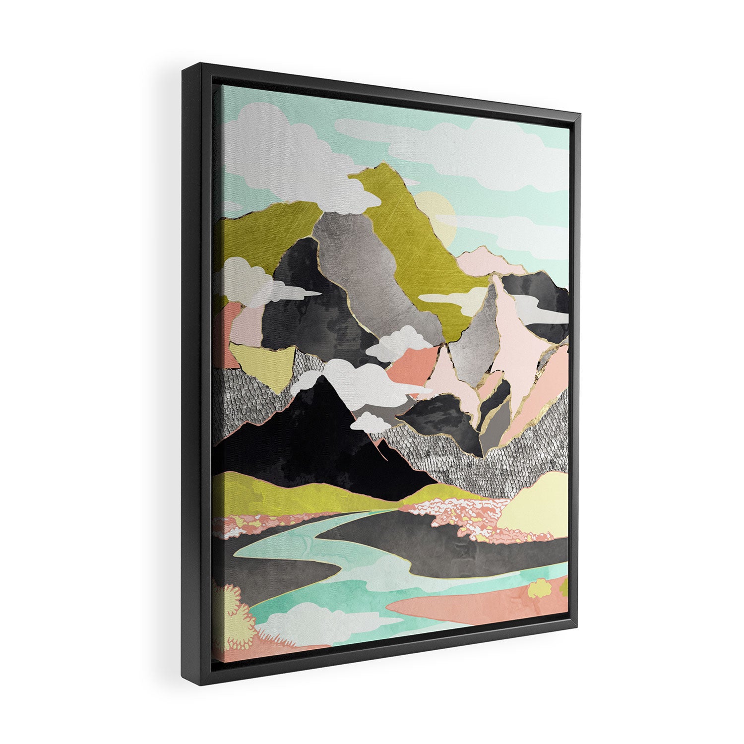 Summer River Framed Canvas Print Gallery Image 2