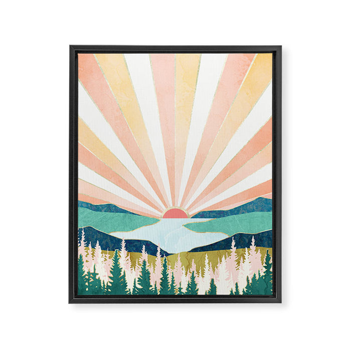 Summer Sunset Framed Canvas Print Gallery Image 1