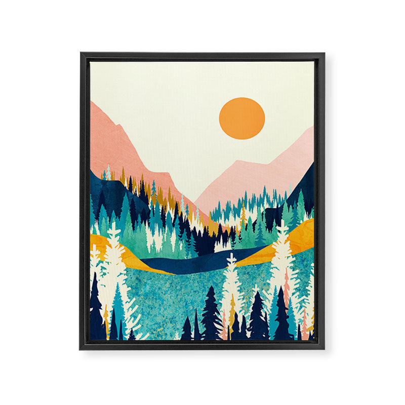 Summer Valley Vista Framed Canvas Print Gallery Image 8