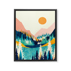 Summer Valley Vista Framed Canvas Print Gallery Image 8