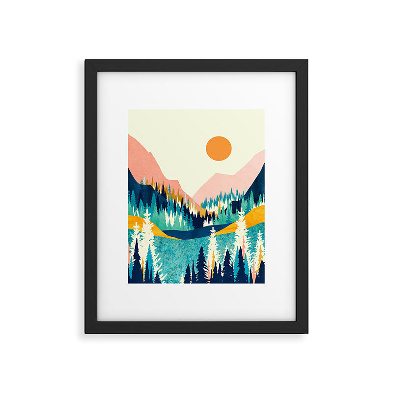 Summer Valley Vista Framed Art Print Gallery Image 6