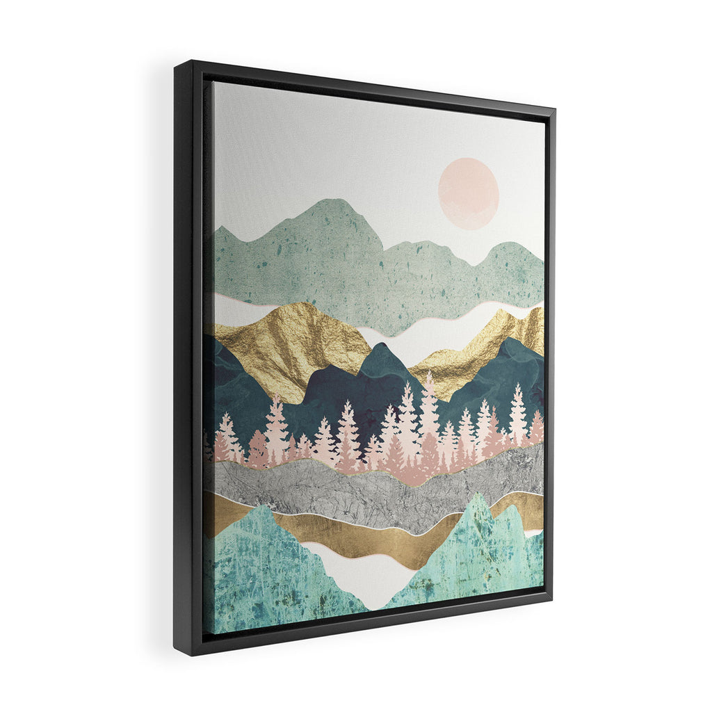 Summer Vista Blanket - With Sun Framed Canvas Print Gallery Image 2