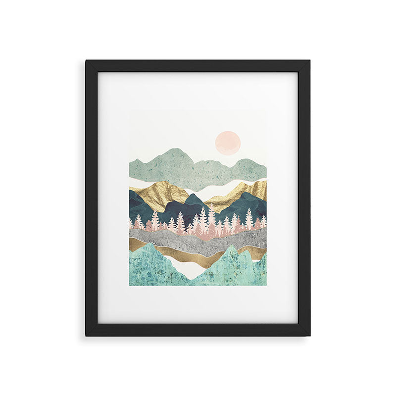 Summer Vista Blanket - With Sun Framed Art Print Gallery Image 6