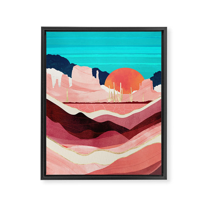 Sunset Desert Framed Canvas Print Gallery Image 1
