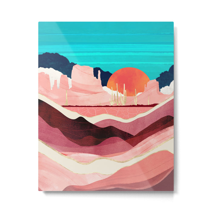 Sunset Desert Metal Print Gallery Image 1