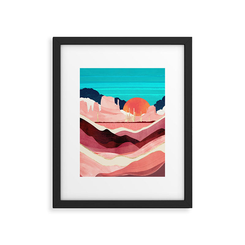 Sunset Desert Framed Art Print Gallery Image 6