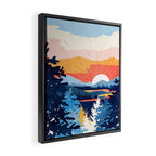 Sunset Lake Framed Canvas Print Gallery Image 2