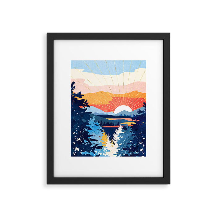 Sunset Lake Framed Art Print Gallery Image 1