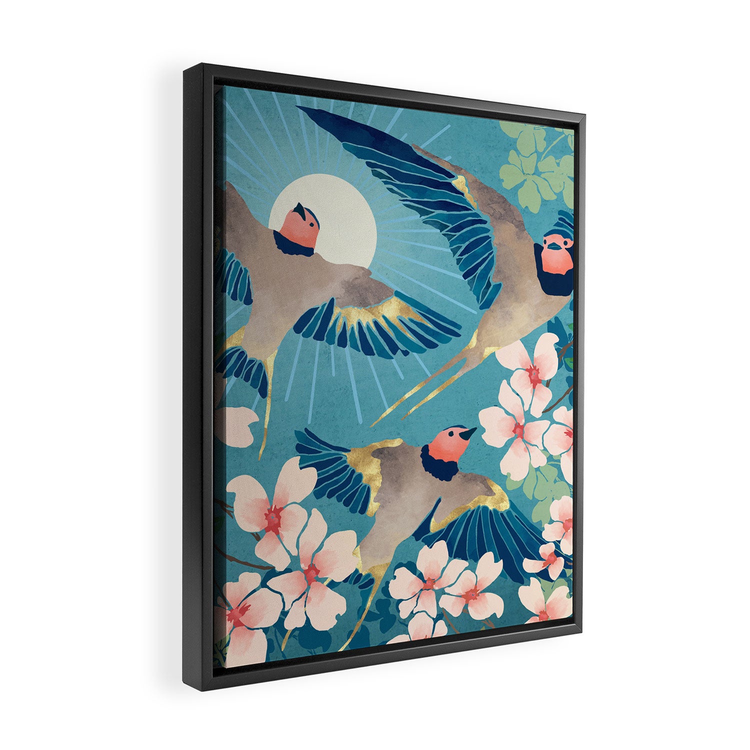 Swallows New Beginning Framed Canvas Print Gallery Image 2