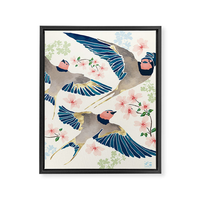 Swallows New Beginning II Framed Canvas Print Gallery Image 1
