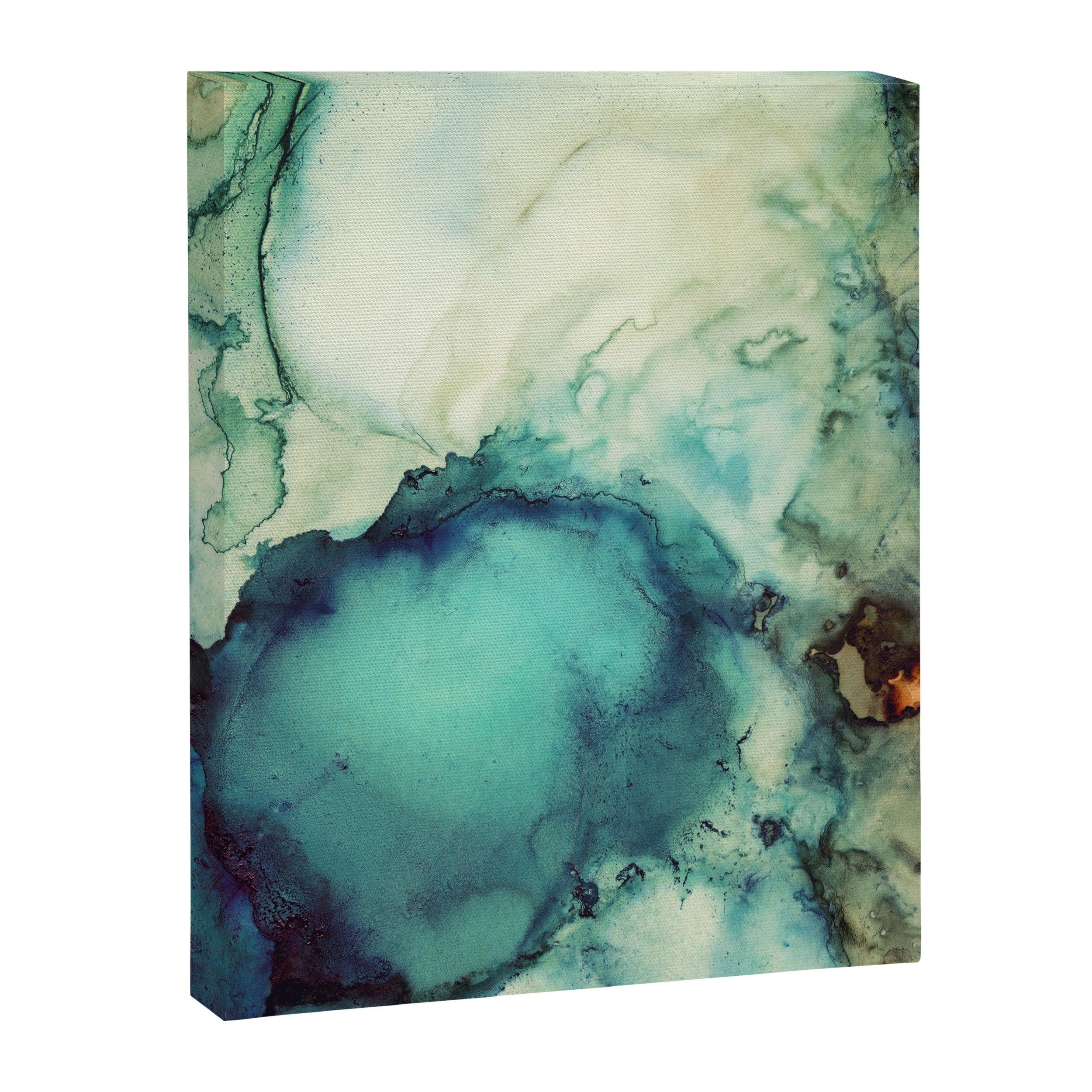 Teal Abstract Canvas Print Gallery Image 8