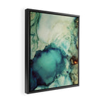 Teal Abstract Framed Canvas Print Gallery Image 2