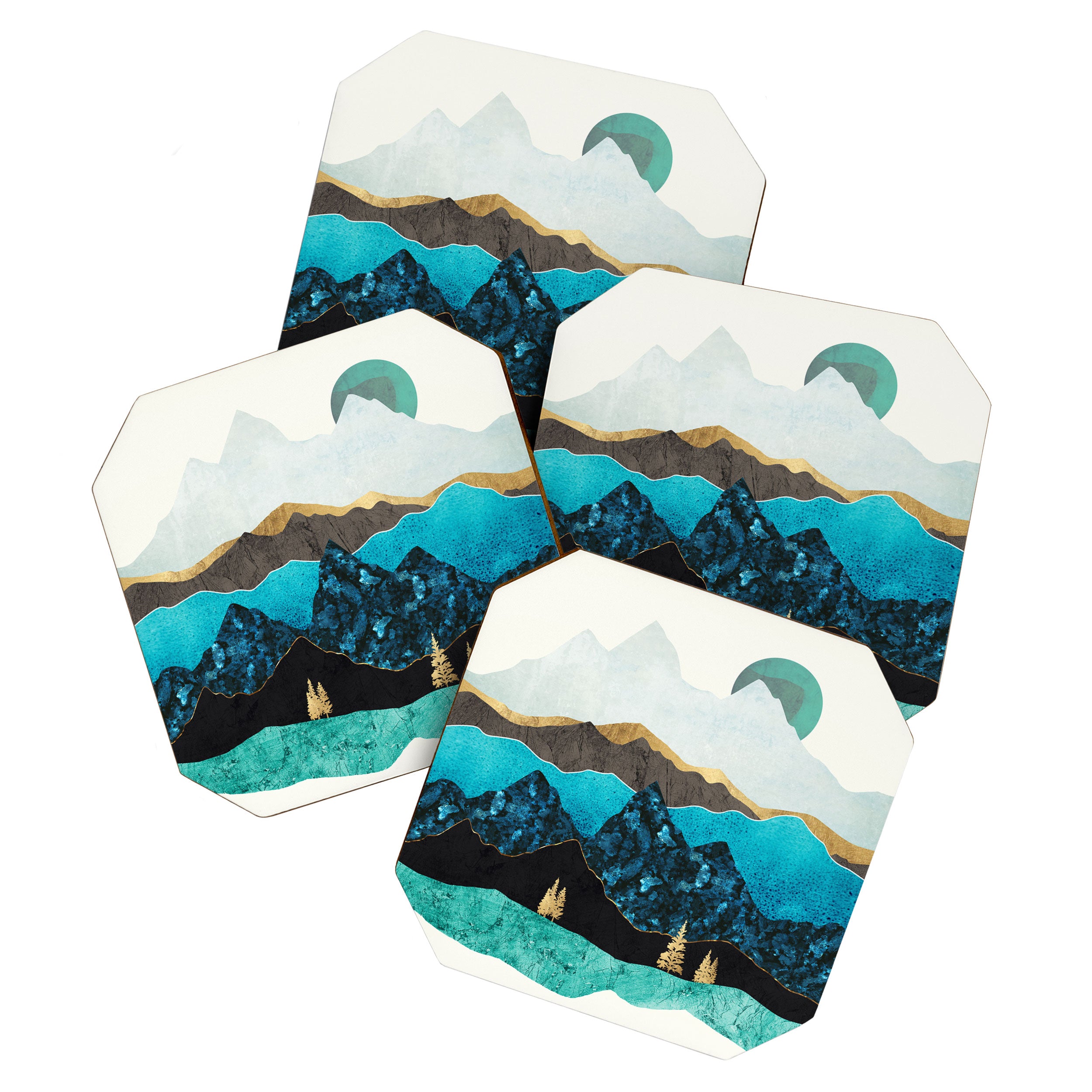 Teal Afternoon Coaster Gallery Image 1