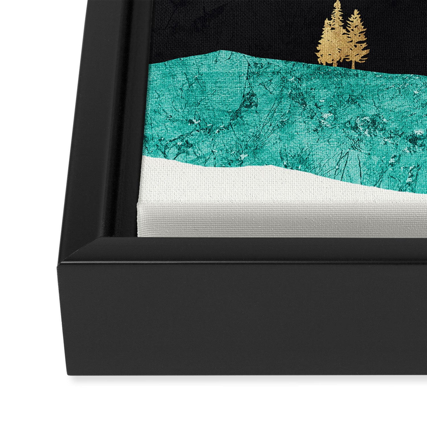 Teal Afternoon Framed Canvas Print Gallery Image 3
