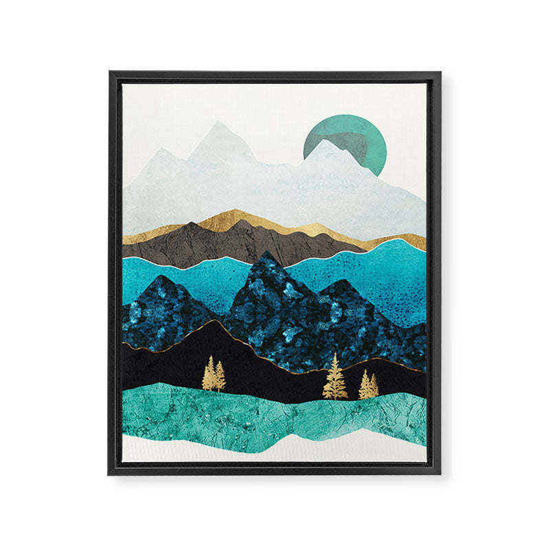 Teal Afternoon Framed Canvas Print Gallery Image 8