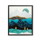 Teal Afternoon Framed Canvas Print Gallery Image 8