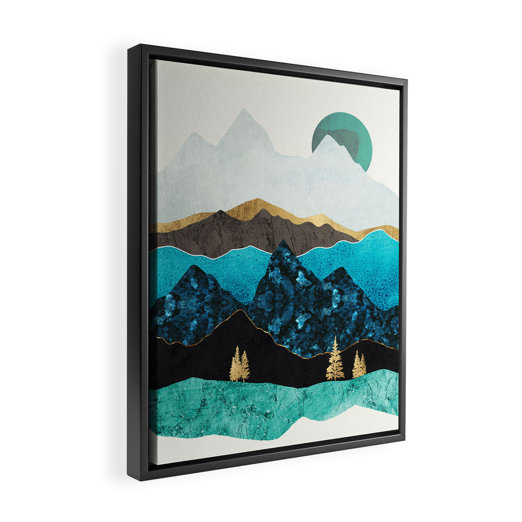 Teal Afternoon Framed Canvas Print Gallery Image 2