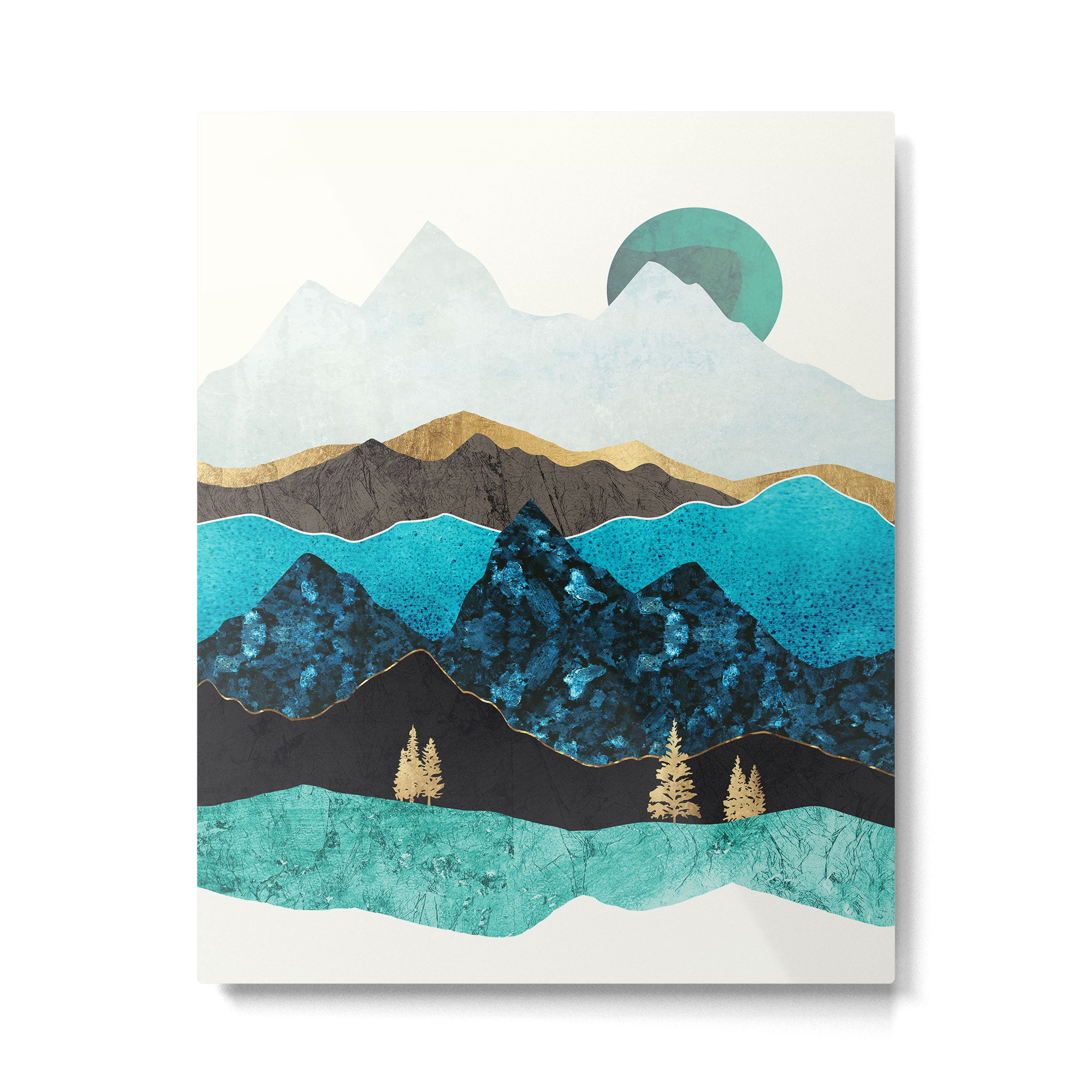 Teal Afternoon Metal Print Gallery Image 6