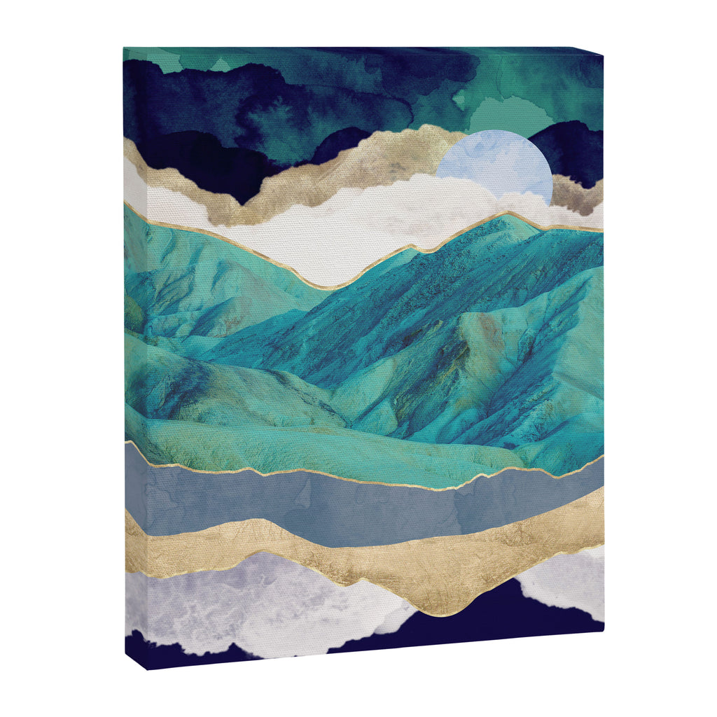 Teal Mountains Canvas Print Gallery Image 8