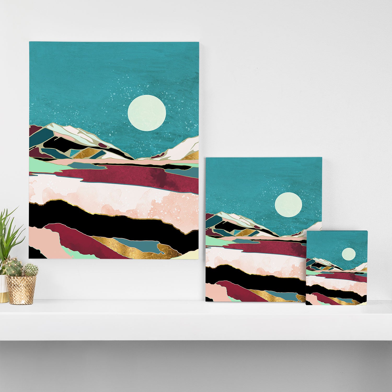 Teal Sky Canvas Print Gallery Image 3