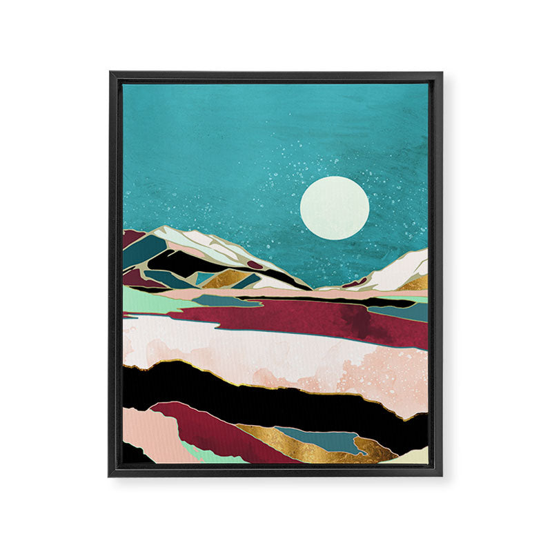 Teal Sky Framed Canvas Print Gallery Image 8