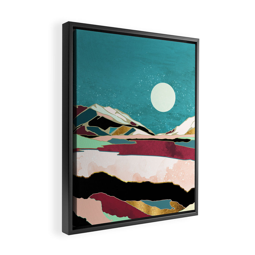 Teal Sky Framed Canvas Print Gallery Image 2